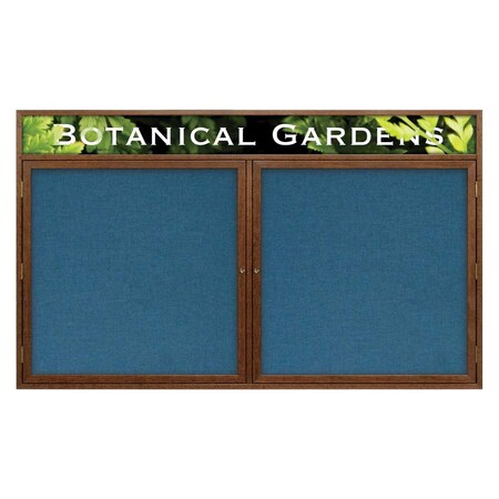 United Visual Products Triple Door Indoor Enclosed Easy Tack Bo UV308EZ-WHITE-GOLD